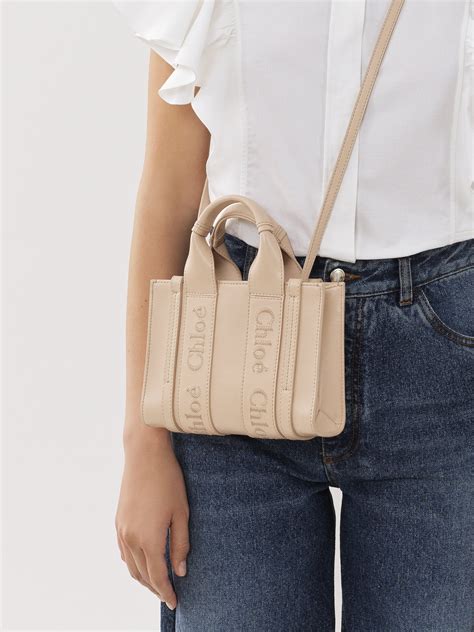 chloe mini woody tote bag